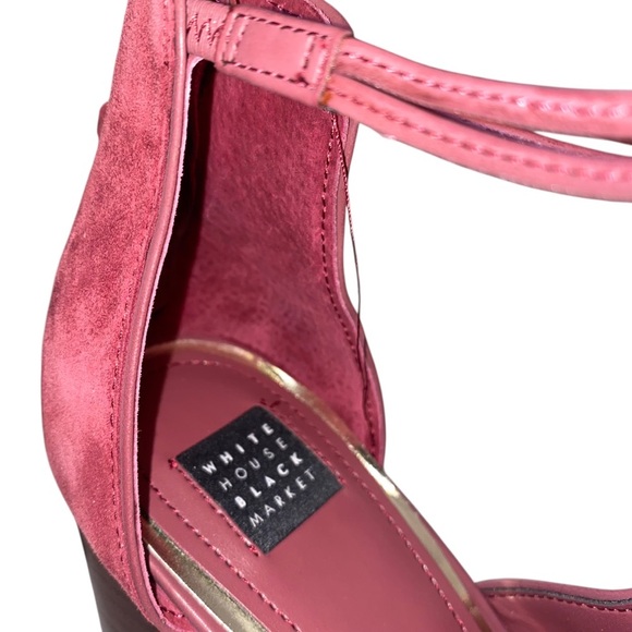 Womens Burgundy Suede Open-Toe Block Heels W/ Back Zipper - Size 10 - Picture 8 of 16